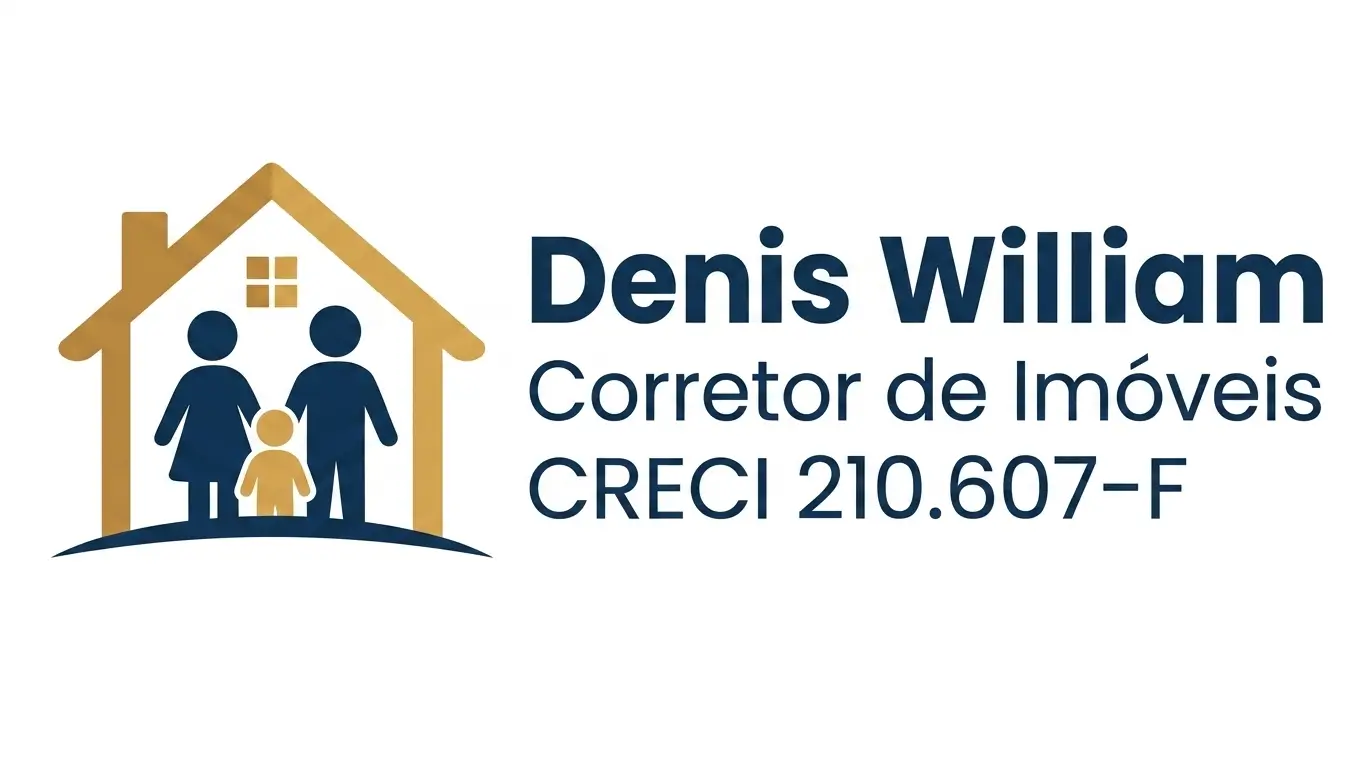 "Denis William", "Corretor de Imóveis" e "Creci 210.607-F".