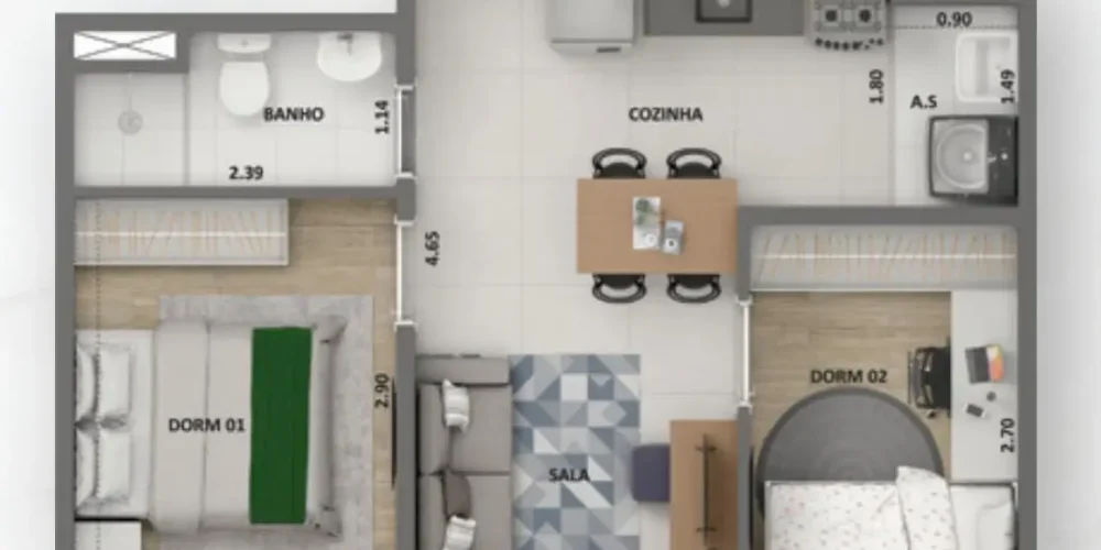A planta mais em conta , bem modelada e facil de alugar.