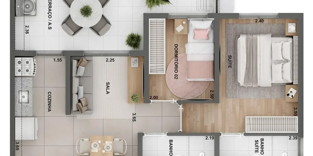 52m²